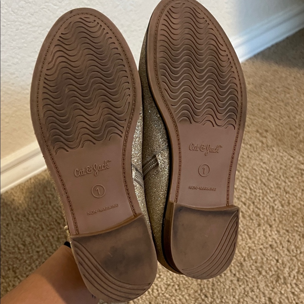 Girls Target Cat and Jack Gold Glitter Ankle Boots - Picture 5 of 8
